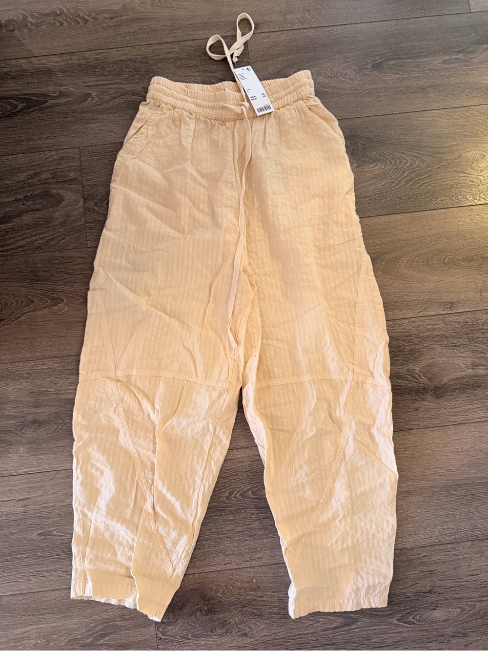 Urban Outfitters Drawstring Jogger Pants - Cream